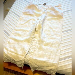 J Jill 100% Linen pull on pants
